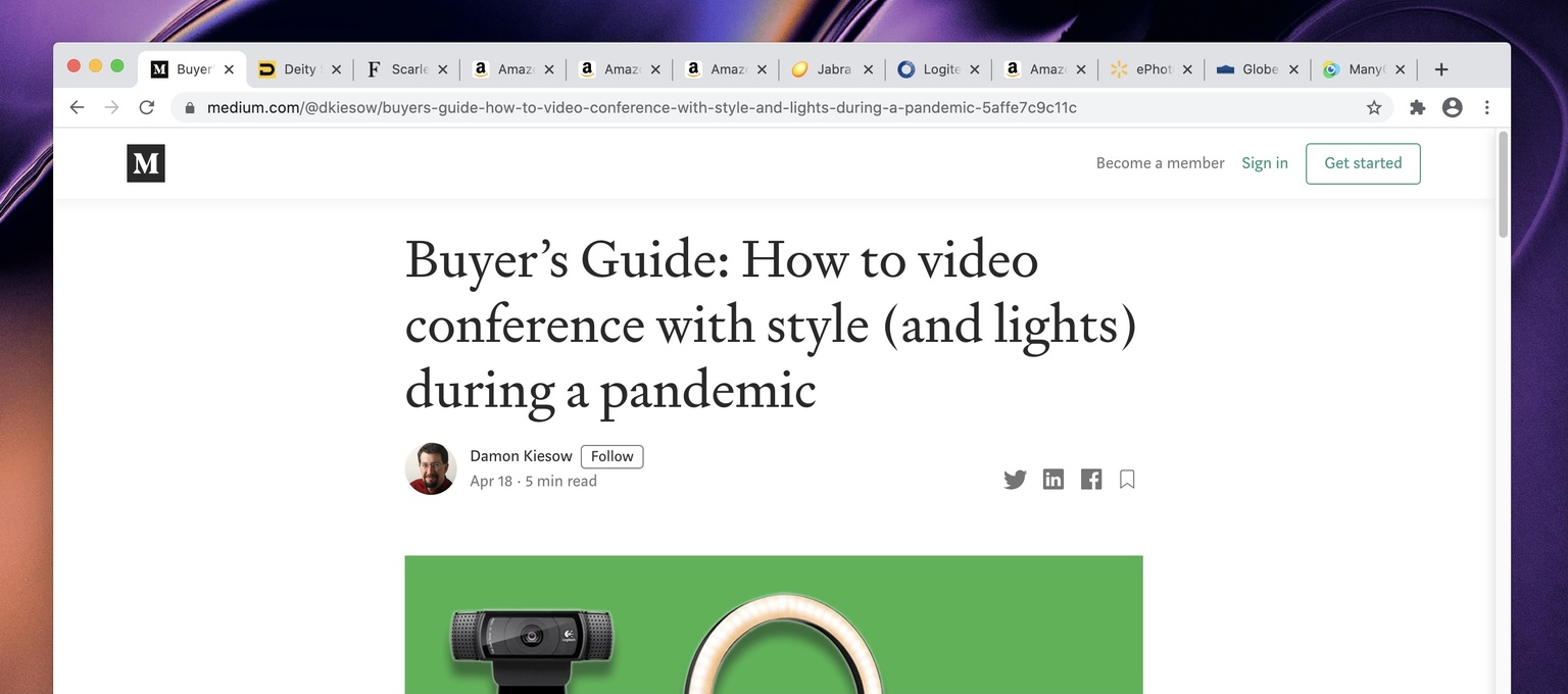 many open tabs in a browser